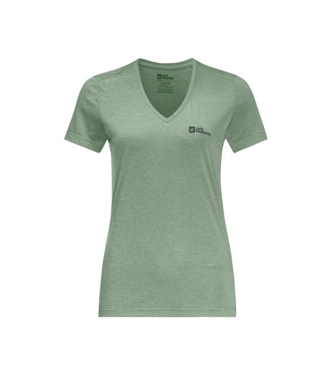 Jack Wolfskin Jack Wolfskin Crosstrail T Women 4029_eucalyptus 1801693 4029_eucalyptus Jack Wolfskin fleeces en truien 1801693 blauw bij Leerentveldvrijetijd.nl