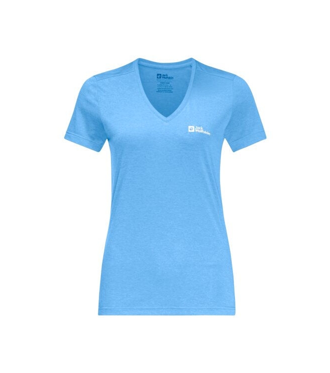 Jack Wolfskin Jack Wolfskin Crosstrail T Women c0454_mid blue 1801693 C0454_mid blue Jack Wolfskin fleeces en truien 1801693 antraciet bij Leerentveldvrijetijd.nl