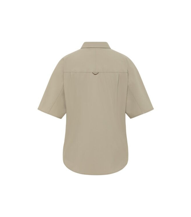 Jack Wolfskin Jack Wolfskin Sierra Quest SS Shirt W 4030_stone A63878 4030_stone Jack Wolfskin fleeces en truien A63878 lichtblauw bij Leerentveldvrijetijd.nl