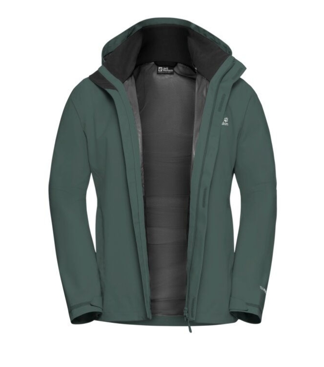 Jack Wolfskin jassen A63903 donker grijs bij Leerentveldvrijetijd.nl