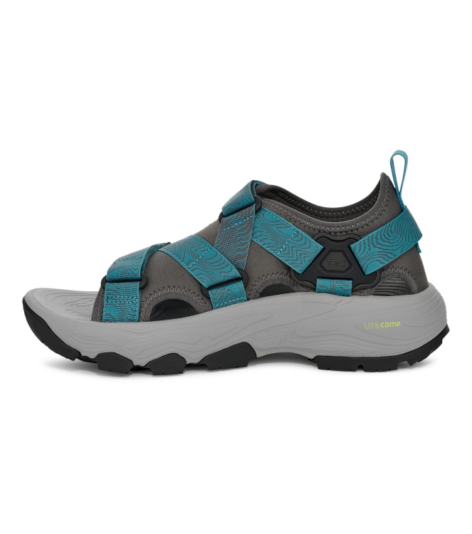 Teva Teva M Grandview Max Sandal dark gull grey/larkspur 1164770-DKG Dark Gull Grey/Larkspur Teva sandalen 1164770-DKG lichtblauw bij Leerentveldvrijetijd.nl
