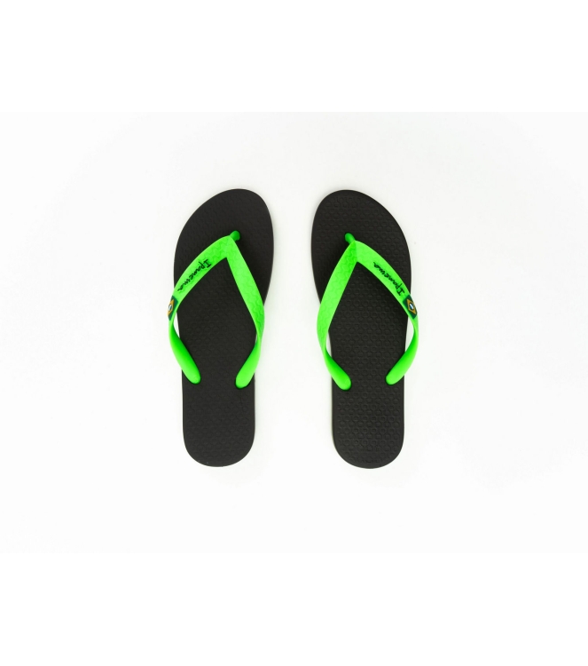 Ipanema Ipanema Classic Brasil Kids Slippers 20534_black/green IP 80416 20534_Black/Green Ipanema slippers IP 80416 licht grijs bij Leerentveldvrijetijd.nl