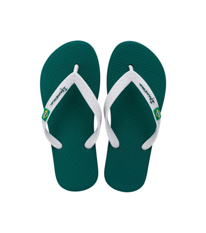 Ipanema Ipanema Classic Brasil Kids Slippers bb616_green/grey IP 80416 BB616_Green/Grey Ipanema slippers IP 80416 blauw bij Leerentveldvrijetijd.nl