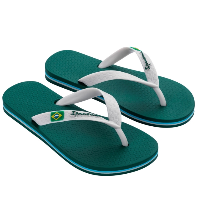 Ipanema Ipanema Classic Brasil Kids Slippers bb616_green/grey IP 80416 BB616_Green/Grey Ipanema slippers IP 80416 blauw bij Leerentveldvrijetijd.nl
