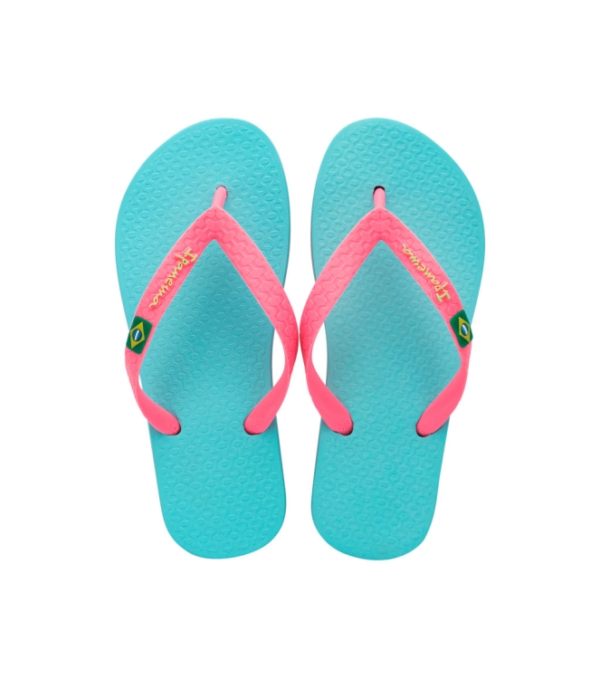 Ipanema Ipanema Classic Brasil Kids Slippers bb614_blue/pink IP 80416 BB614_Blue/Pink Ipanema slippers IP 80416 antraciet bij Leerentveldvrijetijd.nl