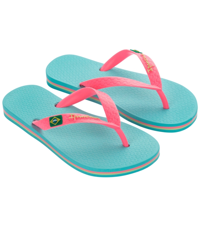 Ipanema Ipanema Classic Brasil Kids Slippers bb614_blue/pink IP 80416 BB614_Blue/Pink Ipanema slippers IP 80416 antraciet bij Leerentveldvrijetijd.nl