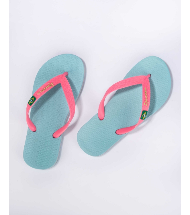Ipanema Ipanema Classic Brasil Kids Slippers bb614_blue/pink IP 80416 BB614_Blue/Pink Ipanema slippers IP 80416 antraciet bij Leerentveldvrijetijd.nl