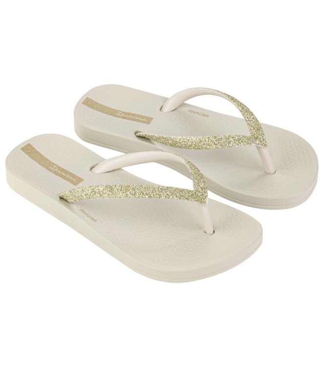 Ipanema Ipanema Anatomic Lolita Kids Slippers aq631_beige IP 83141 AQ631_Beige Ipanema slippers IP 83141 jeans bij Leerentveldvrijetijd.nl