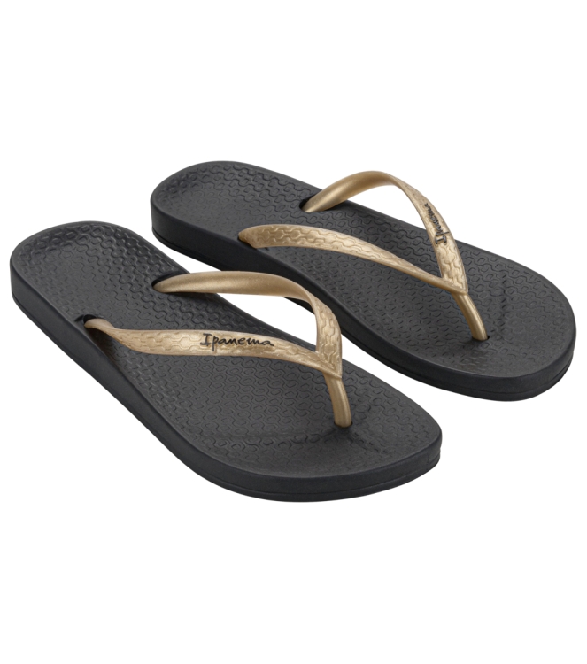 Ipanema Ipanema Anatomic Tan bc706_black/gold IP 81030 BC706_Black/Gold Ipanema slippers IP 81030 licht grijs bij Leerentveldvrijetijd.nl