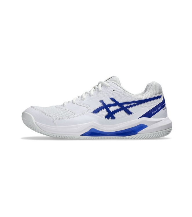 Asics Asics Gel-Dedicate 8 Padel 102_white / dark cobalt 1041A414 102_White / Dark Cobalt Asics padel 1041A414 roze bij Leerentveldvrijetijd.nl