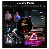 homeij Veilgheids LED armband Nextorch oplaadbaar blauw/rood 77NT-UT51L