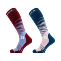 sinner Ladies Ski Socks Grphc 34_Brnd/Pk SIWE-034