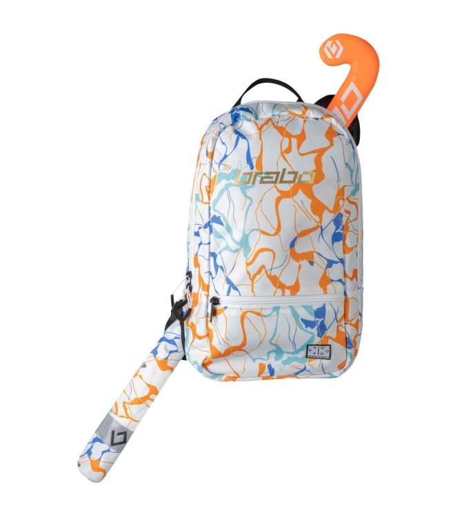 Brabo Brabo Backpack FUN marble/white 319.55040.040 Marble/White Brabo hockeytassen 319.55040.040 roze bij Leerentveldvrijetijd.nl