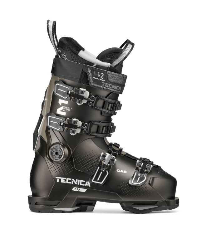 Tecnica Tecnica MACH1 LV 95 W TD2 10c black-gold TS201C08G0 10C black-gold Tecnica wintersport schoenen TS201C08G0 rood bij Leerentveldvrijetijd.nl