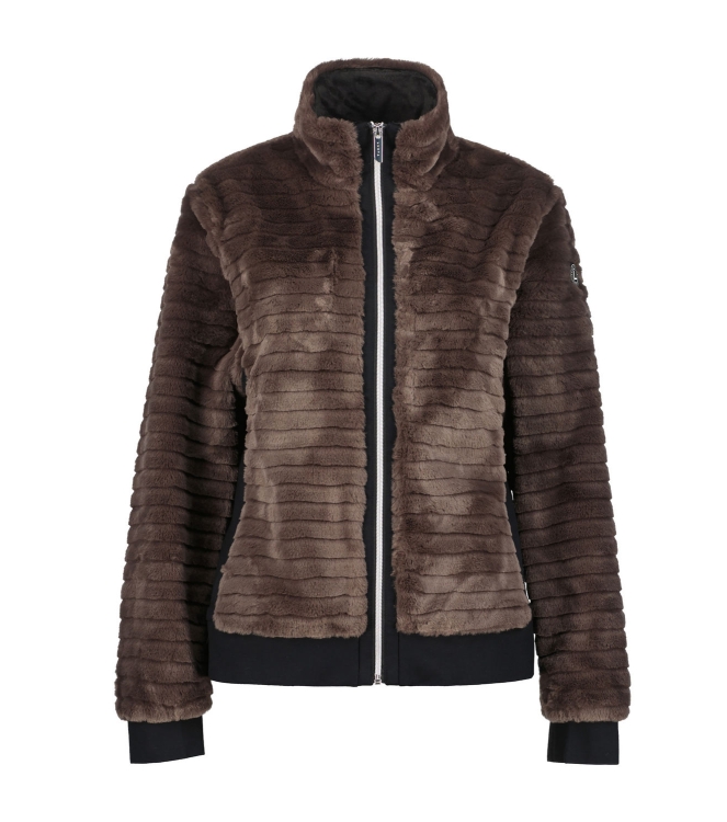 Luhta Luhta Isolahti Midlayer 190_dark brown 8_38255_432_L 190_Dark Brown Luhta fleeces en truien 8_38255_432_L oranje bij Leerentveldvrijetijd.nl