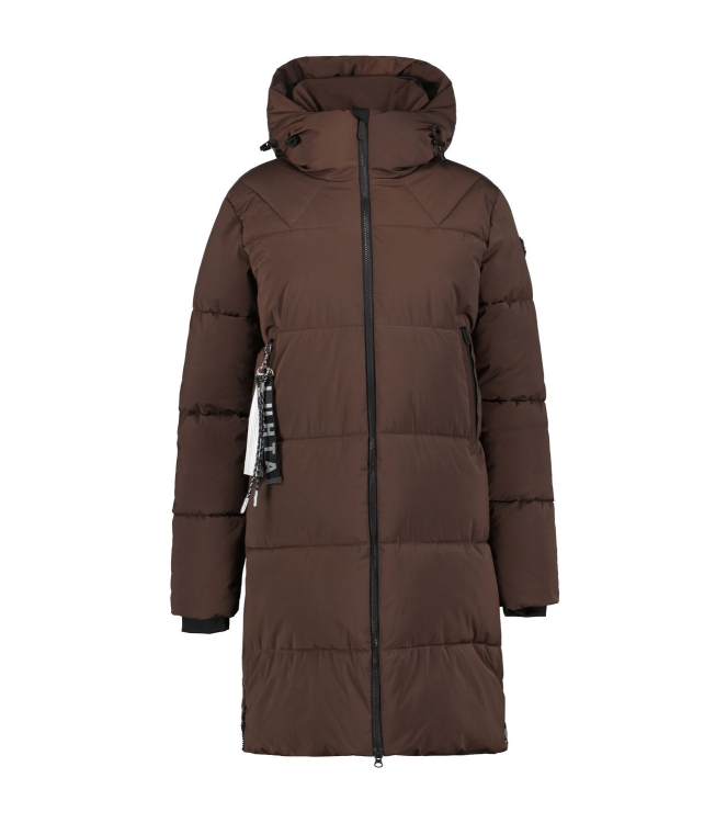 Luhta Luhta Eisele Coat 190_dark brown 8_38412_361_L 190_Dark Brown Luhta jassen 8_38412_361_L oranje bij Leerentveldvrijetijd.nl