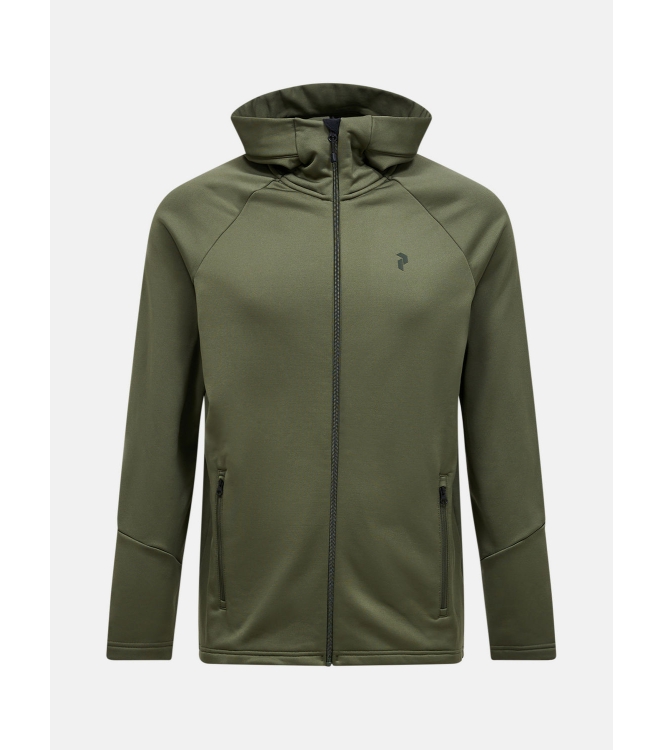 Peak Performance Peak Performance M Rider Essentials Zip Hood 020_pine needle/pine needle G80573 020_Pine Needle/Pine Needle Peak Performance fleeces en truien G80573 blauw bij Leerentveldvrijetijd.nl