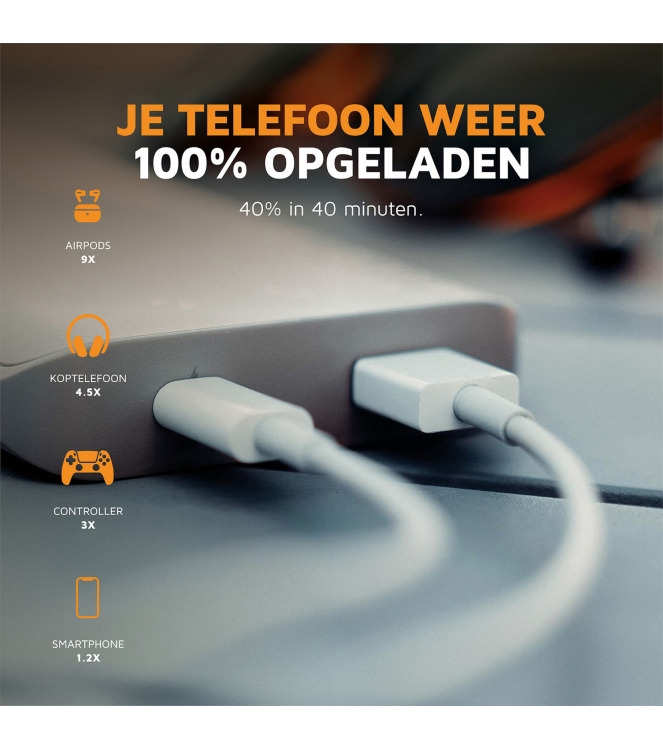 Xtorm Xtorm Xtorm 12W Go2 Powerbank 5.000 charcoal black XG2051 Charcoal Black Xtorm electra XG2051 licht grijs bij Leerentveldvrijetijd.nl