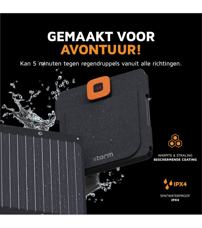 Xtorm Xtorm SolarBooster 28W - Foldable Solar Panel XR2S28 Xtorm electra XR2S28 ecru bij Leerentveldvrijetijd.nl