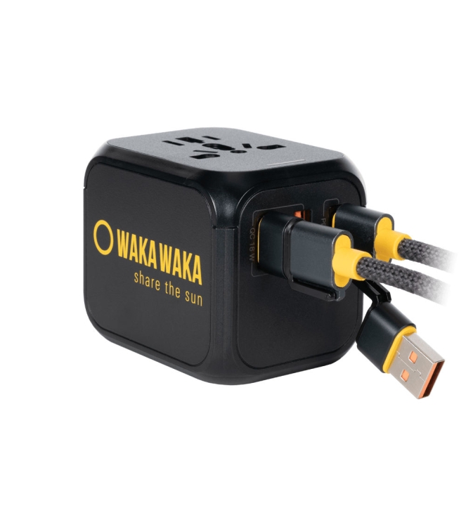 WakaWaka WakaWaka Travelcharger WWTC0-032501 WakaWaka electra WWTC0-032501 ecru bij Leerentveldvrijetijd.nl