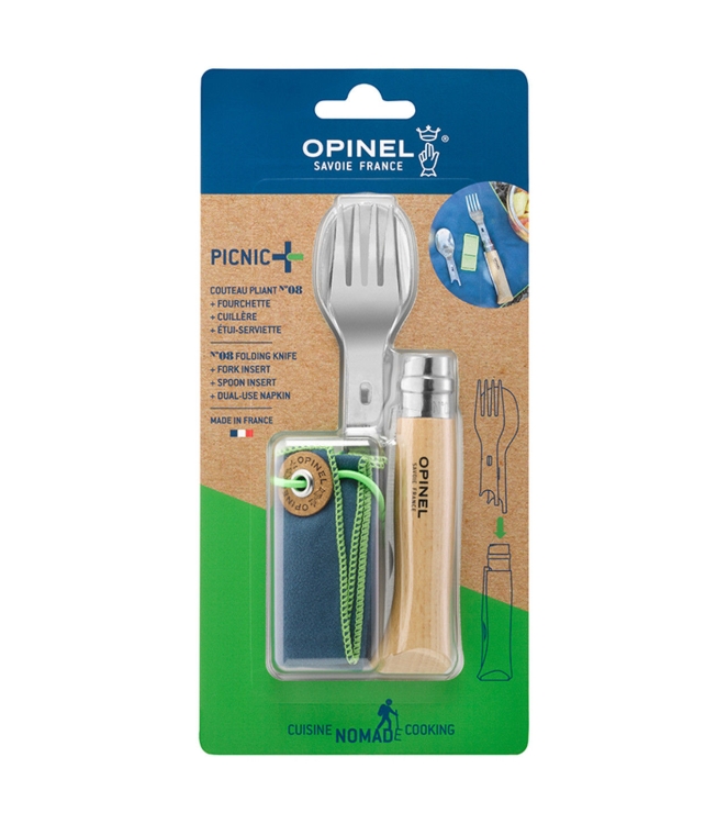 Homeij Homeij Outdoor bestekset N°08 Picnic Plus 4-delig 51OP3135-08 Homeij outdoor accessoires 51OP3135-08 ecru bij Leerentveldvrijetijd.nl