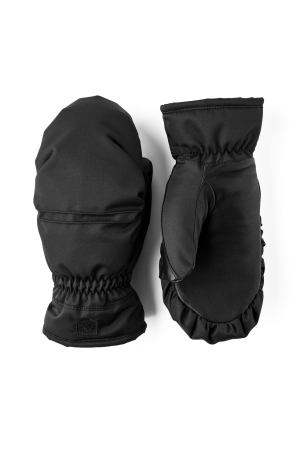 Hestra Hestra Women's Primaloft Leather - mitt 100_Black Hestra Hestra Women's Primaloft Leather - mitt 100_Black