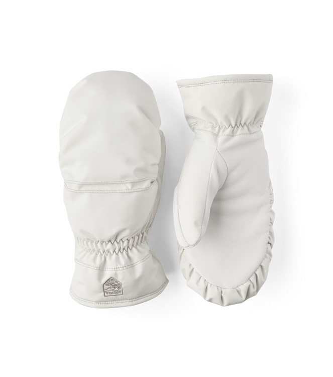 Hestra Hestra Women\'s Primaloft Leather - mitt 30_ivory 3003711 30_Ivory Hestra wintersportkleding 3003711 kiwi bij Leerentveldvrijetijd.nl