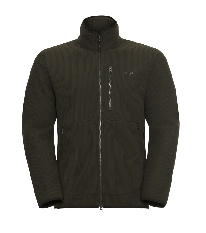 Jack Wolfskin Jack Wolfskin Lake Ridge JKT M e0205_obsidian moss A65001 E0205_Obsidian Moss Jack Wolfskin fleeces en truien A65001 blauw bij Leerentveldvrijetijd.nl