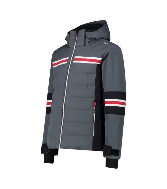 CMP CMP Man Jacket Zip Hood u862 grey 35W0057 U862 Grey CMP jassen 35W0057 lichtblauw bij Leerentveldvrijetijd.nl