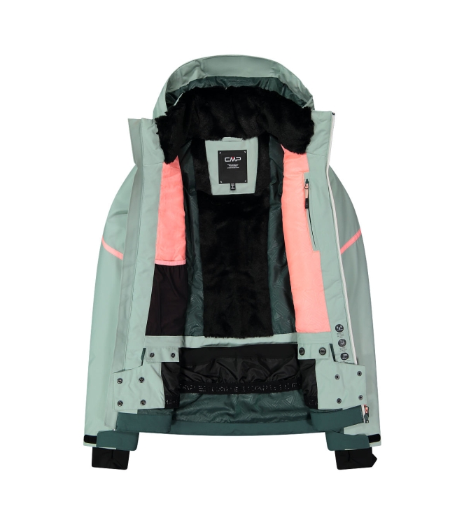 CMP CMP Woman Jacket Fix Hood e421 jade 35W0156 E421 Jade CMP jassen 35W0156 blauw bij Leerentveldvrijetijd.nl
