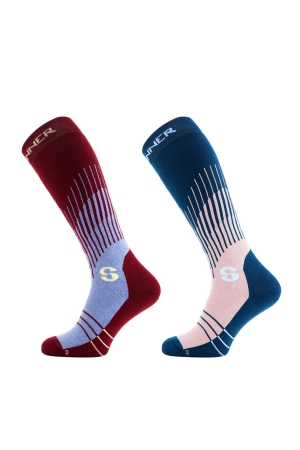 Sinner Sinner Ladies Ski Socks Grphc 34_Brnd/Pk Sinner Sinner Ladies Ski Socks Grphc 34_Brnd/Pk