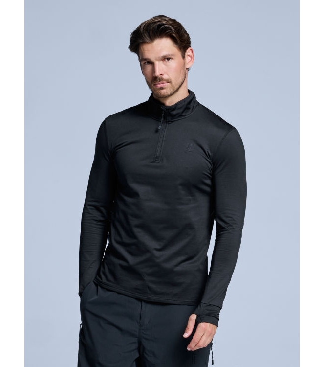 Poederbaas Poederbaas Arctic Pully Men 2.0 1_black PB010710 1_Black Poederbaas wintersportkleding PB010710 licht grijs bij Leerentveldvrijetijd.nl