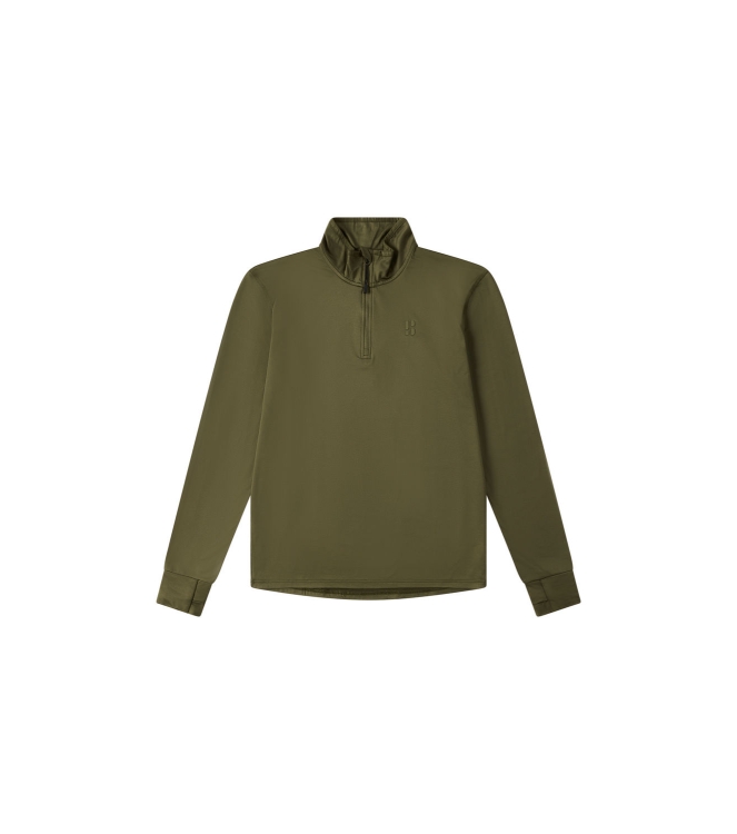 Poederbaas Poederbaas Arctic Pully Men 2.0 304_olive green PB010710 304_Olive Green Poederbaas wintersportkleding PB010710 blauw bij Leerentveldvrijetijd.nl