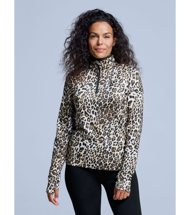 Poederbaas Poederbaas Arty Pully Women 203_brown multi PB010742 203_Brown Multi Poederbaas wintersportkleding PB010742 marine bij Leerentveldvrijetijd.nl