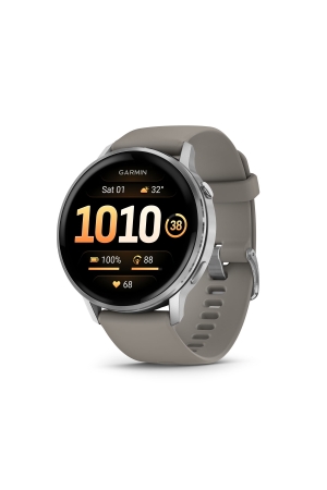 Garmin Garmin Venu 4 - 45mm Zilver met zilvergrijze siliconen ba Garmin Garmin Venu 4 - 45mm Zilver met zilvergrijze siliconen ba