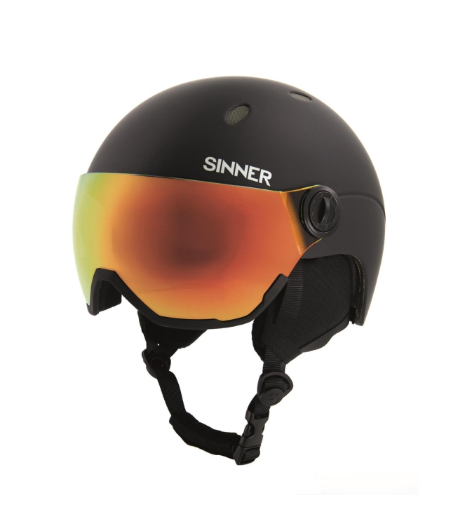 Sinner Sinner Titan Visor mt blk trs+1-3 red SIHE-139-10H Mt BLK TRS+1-3 Red Sinner wintersport accessoires SIHE-139-10H licht grijs bij Leerentveldvrijetijd.nl