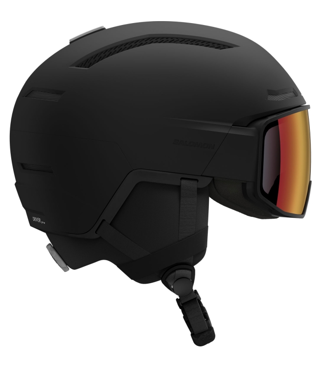 Salomon Salomon Driver Pro Sigphoto Mips skihelm black L47614300 Black Salomon wintersport accessoires L47614300 licht grijs bij Leerentveldvrijetijd.nl