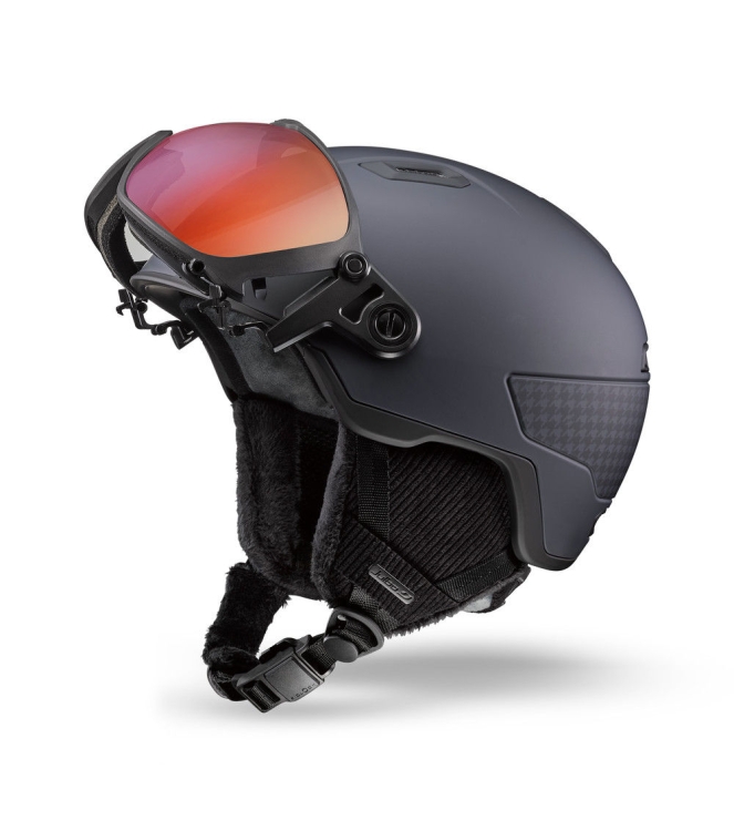 Julbo Julbo Globe Evo Mips Skihelm met visier Reactiv 0-4 High dark gray JCI626 Dark Gray Julbo wintersport accessoires JCI626 zwart combinatie bij Leerentveldvrijetijd.nl