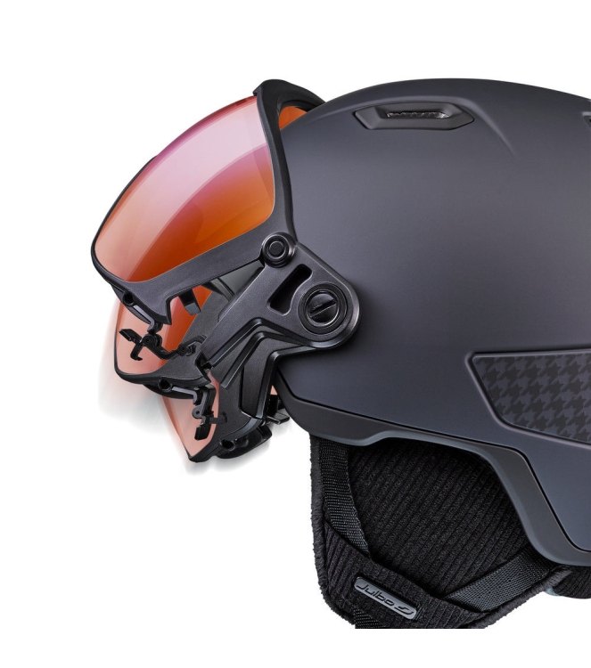 Julbo Julbo Globe Evo Mips Skihelm met visier Reactiv 0-4 High dark gray JCI626 Dark Gray Julbo wintersport accessoires JCI626 zwart combinatie bij Leerentveldvrijetijd.nl