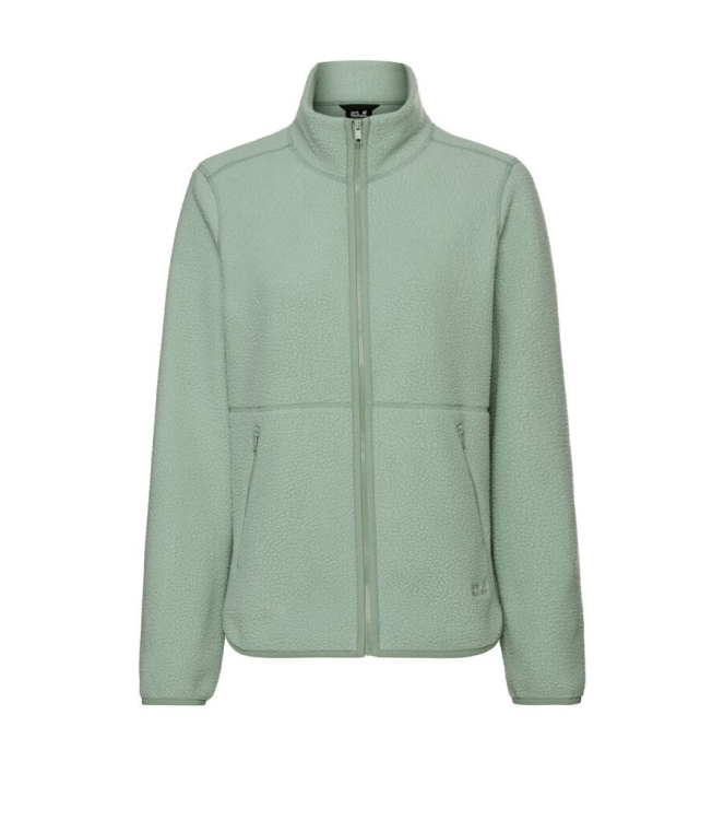 Jack Wolfskin Jack Wolfskin Lite Curl FZ W e0272_green zinnia A65751 E0272_green zinnia Jack Wolfskin fleeces en truien A65751 blauw bij Leerentveldvrijetijd.nl