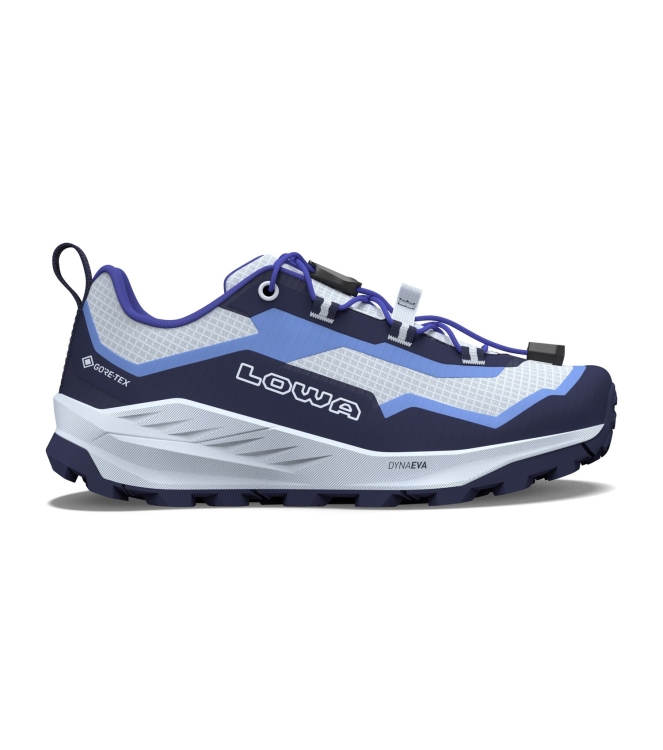 Lowa Lowa Trailux GTX Lo JR 6013 lightblue/elecblue LK651640 6013 lightblue/elecblue Lowa wandelschoenen LK651640 zand bij Leerentveldvrijetijd.nl