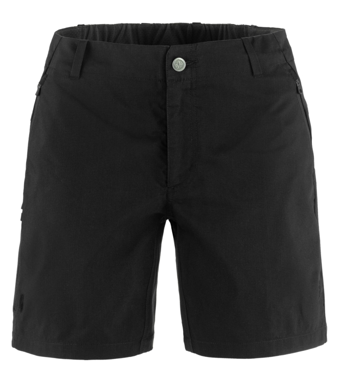 Fjällräven Fjällräven Hoja Hybrid Shorts W 550_black F14200188 550_Black Fjällräven broeken F14200188 licht grijs bij Leerentveldvrijetijd.nl