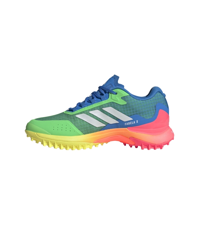 Adidas Adidas Fabela X 2 Ltd. 26/27 blue-white-green KJ1239 Blue-White-Green Adidas hockeyschoenen KJ1239 cobalt bij Leerentveldvrijetijd.nl