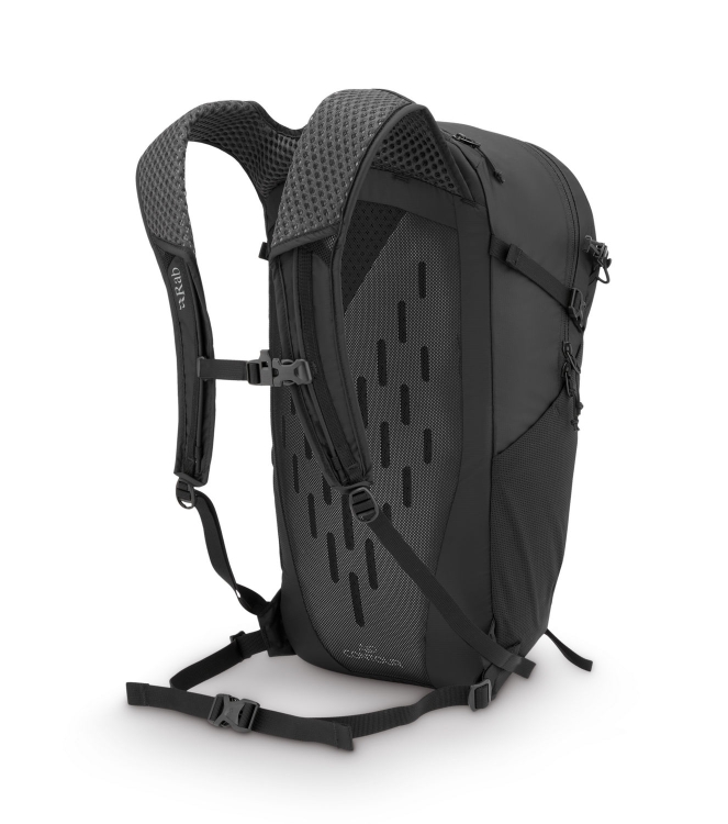 Rab Rab Tygen 22 blk_black QAQ-04 BLK_Black Rab tassen QAQ-04 licht grijs bij Leerentveldvrijetijd.nl