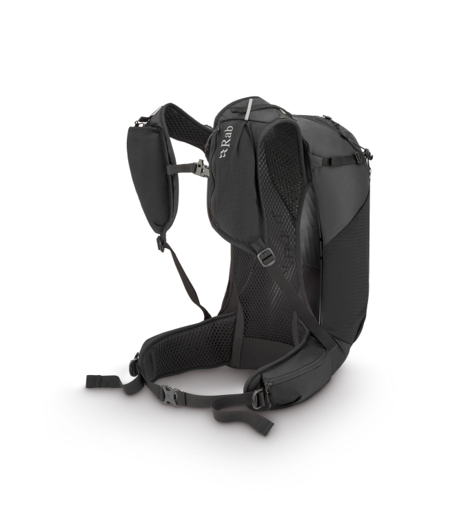 Rab Rab Airox 24 blk_black QAQ-10 BLK_Black Rab tassen QAQ-10 licht grijs bij Leerentveldvrijetijd.nl