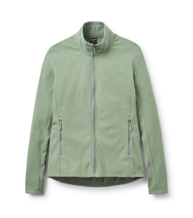 Rab Rab Stavel Jacket Wmns dfg_dark fig green QFG-69 DFG_Dark Fig Green Rab fleeces en truien QFG-69 donker grijs bij Leerentveldvrijetijd.nl