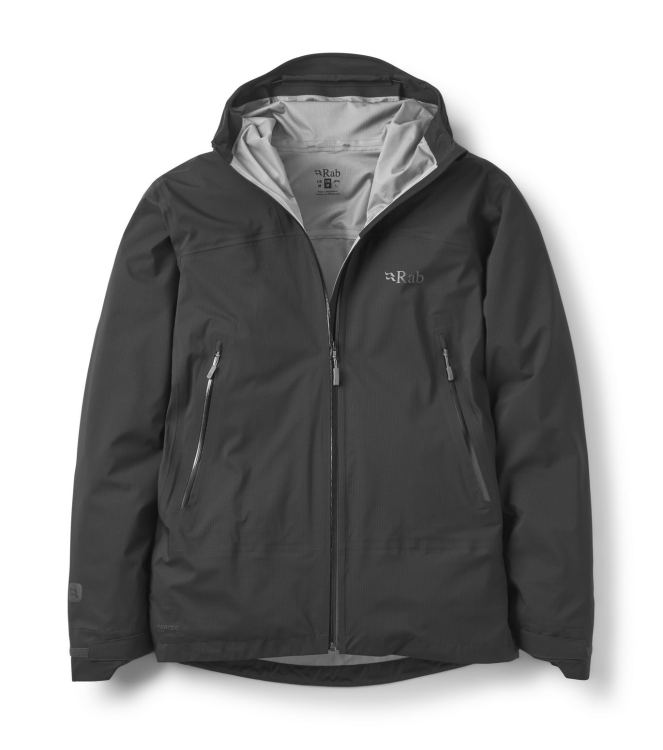 Rab Rab Firewall Light Jacket blk_black QWI-65 BLK_Black Rab jassen QWI-65 licht grijs bij Leerentveldvrijetijd.nl