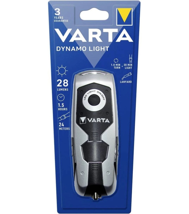Varta Varta Dynamo Zaklamp 17680 Varta outdoor accessoires 17680 ecru bij Leerentveldvrijetijd.nl