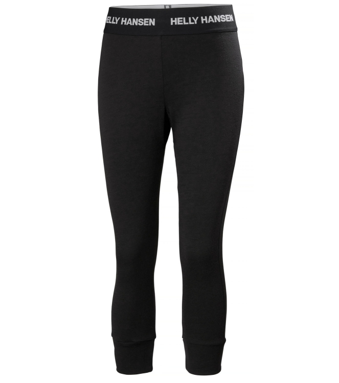 Helly Hansen Helly Hansen W Lifa Merino Midweight 3/4 Pant 990_black 49381 990_Black Helly Hansen wintersportkleding 49381 licht grijs bij Leerentveldvrijetijd.nl