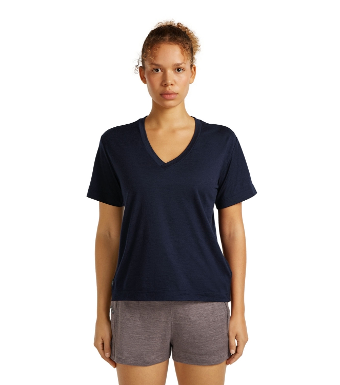 Icebreaker Icebreaker W M 150 TL SS Rel V N Tee 4011_midnight navy IB0A57GO 4011_Midnight Navy Icebreaker fleeces en truien IB0A57GO geen kleur bij Leerentveldvrijetijd.nl